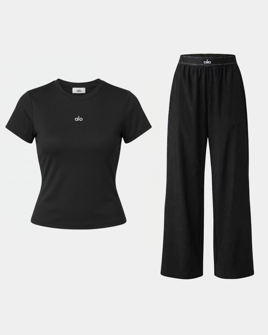 T-shirt Alo + Pantalon Alo Suit Up Noir
