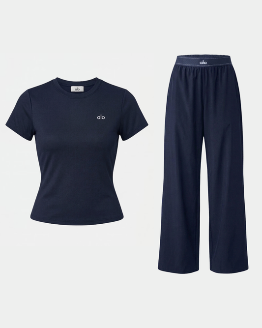 T-shirt Alo + Pantalon Alo Suit Up - Marine