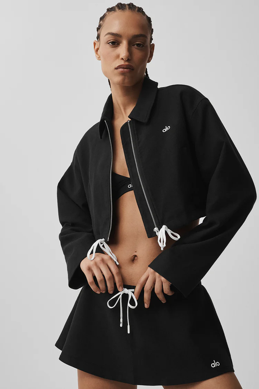 Alo Yoga Cropped Fan Favorite + Jupe - Noir