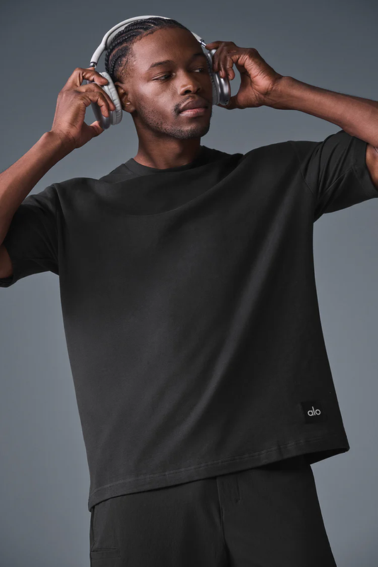 Alo Yoga Double Take Short Sleeve - Noir