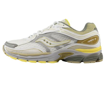 SAUCONY PROGRID OMNI 9 - Blanche/Gris/Jaune